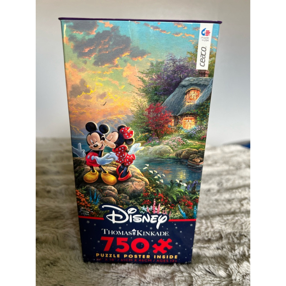 NWT Disney Thomas Kinkade Mickey & Minnie Ceaco 750 Piece Puzzle NIB - Picture 1 of 15